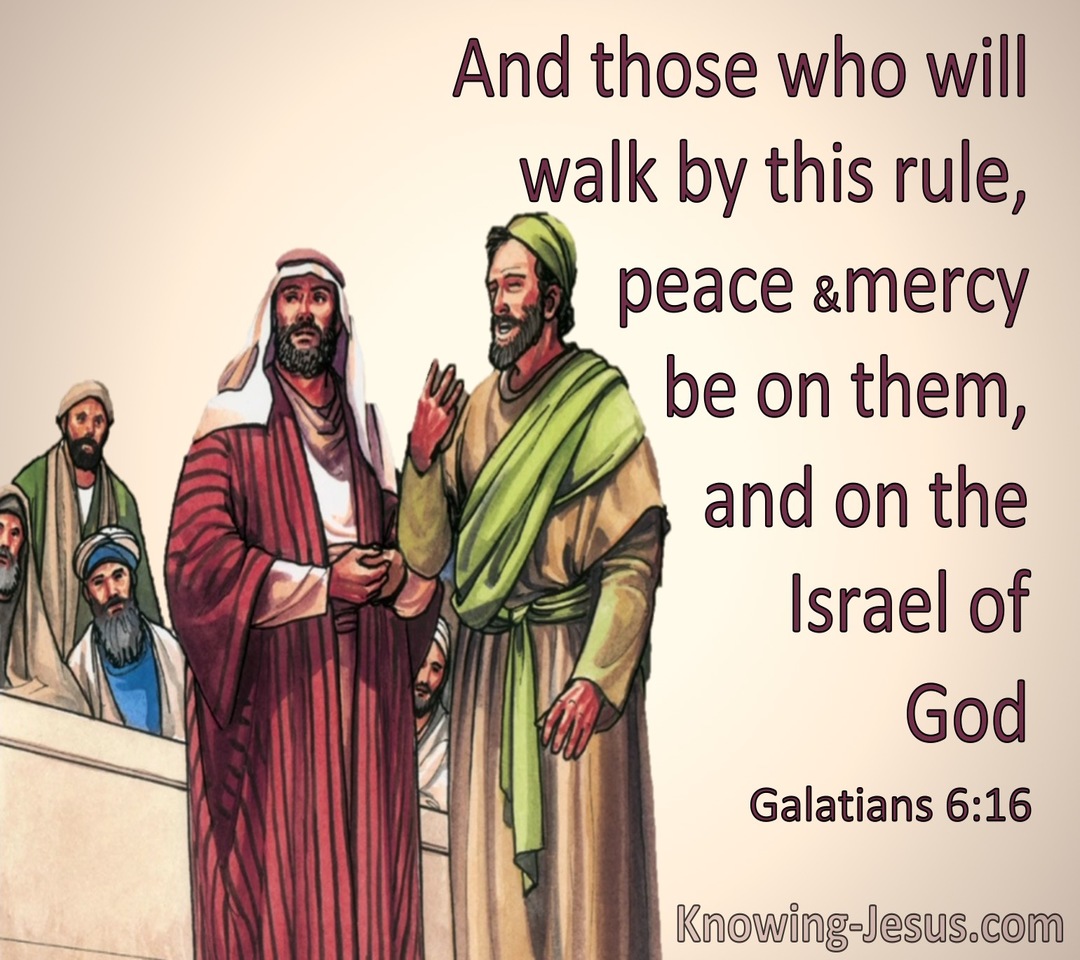 Galatians 6:16 Peace And Mercy On Those Who Walk By This Rule (beige)